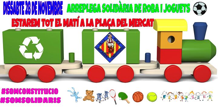 Nova  recollida x part de <a href="/FConstitucio/">Falla Constitució</a> . #somconstitucio  #somsolidaris.  No dubtes  i  col:labora