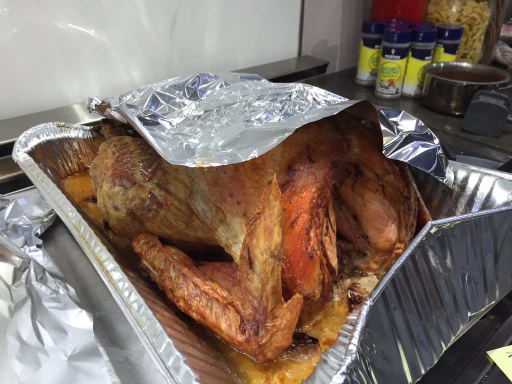 DanielleDunnOKC's tweet photo. #Turkeys coming out of the oven for today's @HomelessOKC early #Thanksgiving meal. @OKCFOX @CulinaryKitchen https://t.co/ghvgAk0gDG