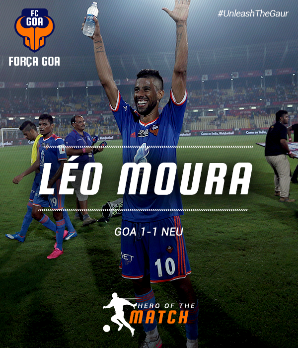 FCGoaOfficial's tweet photo. Our 'KING OF ASSISTS' at it again today!
We all bow down to the Hero of the Match, @leomoura2 !
#GOA #GOAvNEU https://t.co/NDrHn6X5QJ