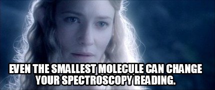 Specac's tweet image. "Even the smallest molecule can change your #spectroscopy reading." #LOTRyourResearch #Specac