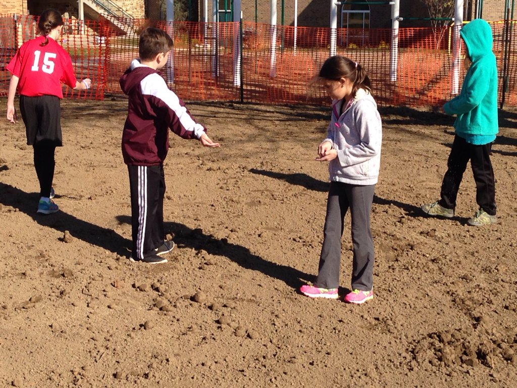 MrBassBCPS's tweet photo. 4th graders doing erosion control by re-seeding PBE's eroded playground area. #greenschool #prettyboyes https://t.co/Bw7vMcuEkK