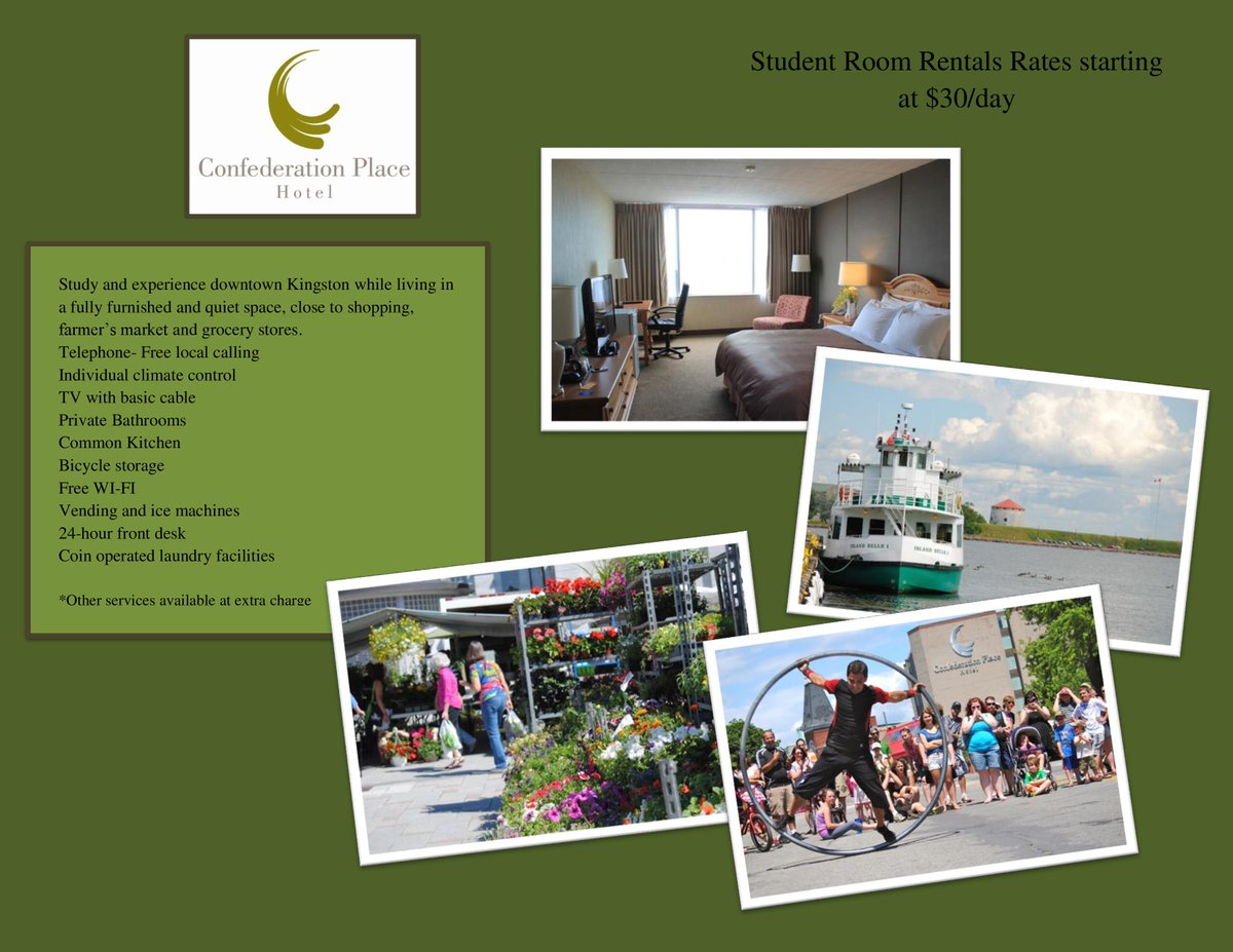 ConfedPlace's tweet image. Furnished rooms available for the winter term.
4 month lease at competitive rates #QueensU #SLC #YGK