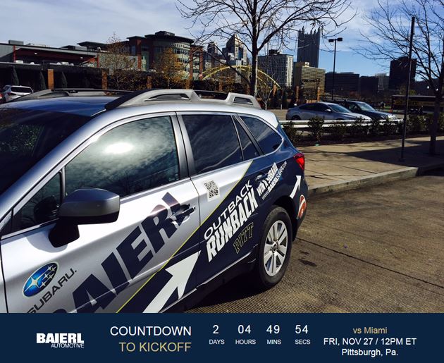 JPTULL's tweet photo. The final regular season @baierl_auto #CountDown2KO is at 2! @bbaierl @CoachDuzzPittFB @GoPittFootball @IMGCollege https://t.co/iDTBPaXGDO