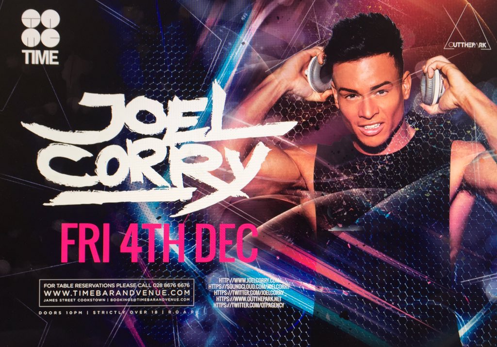 TIMECookstown's tweet photo. @JoelCorry will be gracing us again on Dec 4th!! #timefridays are back!! Guest List now open!! https://t.co/RO1p2DOg8j