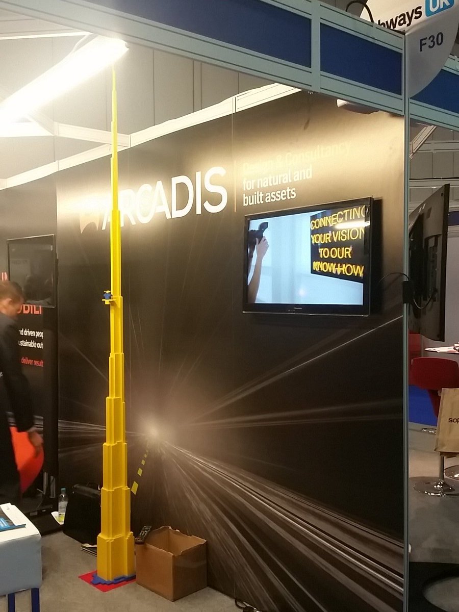 DimaQF's tweet photo. Arcadis Stand Highway UK conference.
#hwysuk @ArcadisUK   
How many Lego Bricks in the Kingdom Tower?
#challenge https://t.co/3tdfhLaQ7E