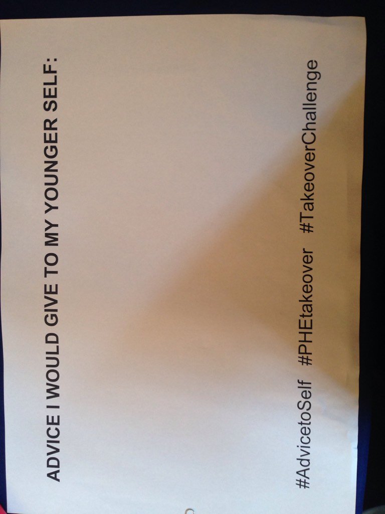 What would us ask your older self? #advicetoself #PHETakeover #TakeoverChallenge