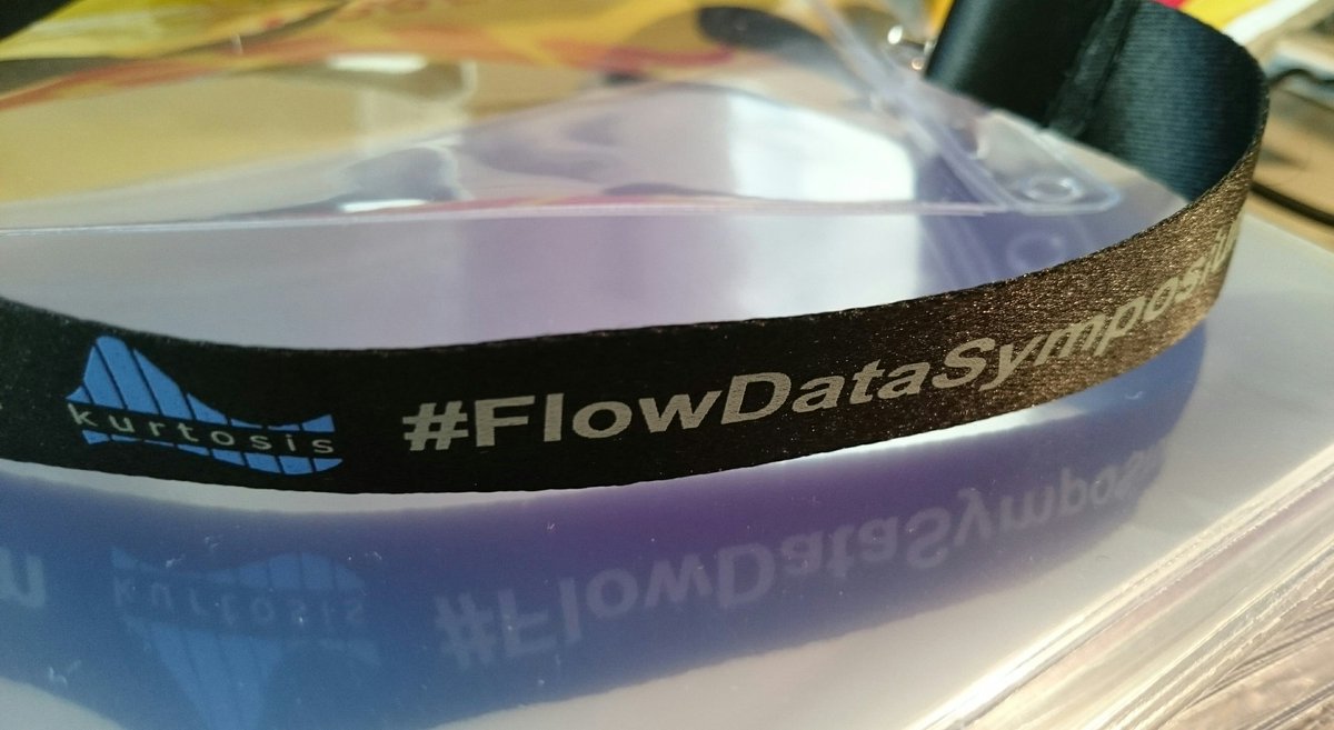 kurtstat's tweet image. I hadn&apos;t realised it was possible to get excited about a lanyard design! #FlowDataSymposium