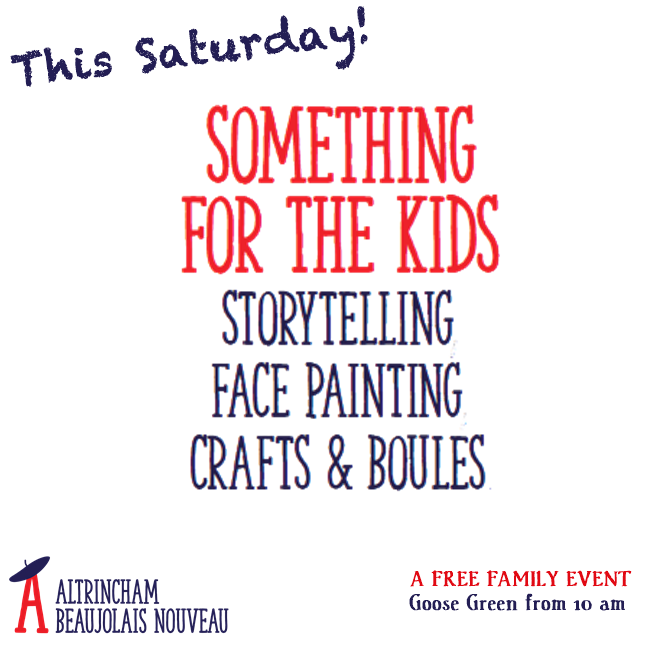 Plenty for the children too! altyfrenchfestival.co.uk/beaujolais-nou… #free #Altrincham #family #event 10am-9pm Goose Green