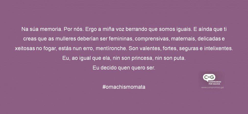 euCompromiso's tweet photo. #InMemoriam polas mulleres asasinadas en Galicia no 2015 #EuSonEla #NonAViolenciadeXenero #25N https://t.co/WVKsiUf8eL