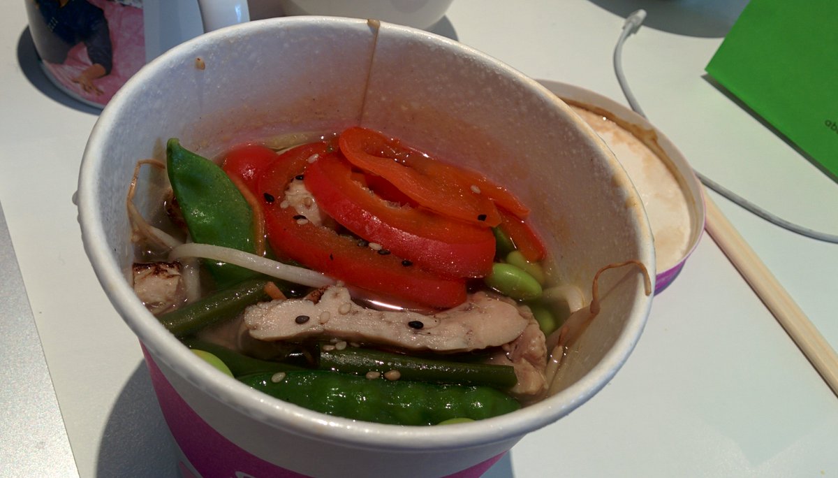 yujing890823's tweet photo. @abokado_uk Chicken noodle soup! Very delicious, but why is 1/4 of it empty :( https://t.co/sKjwEC2cLH