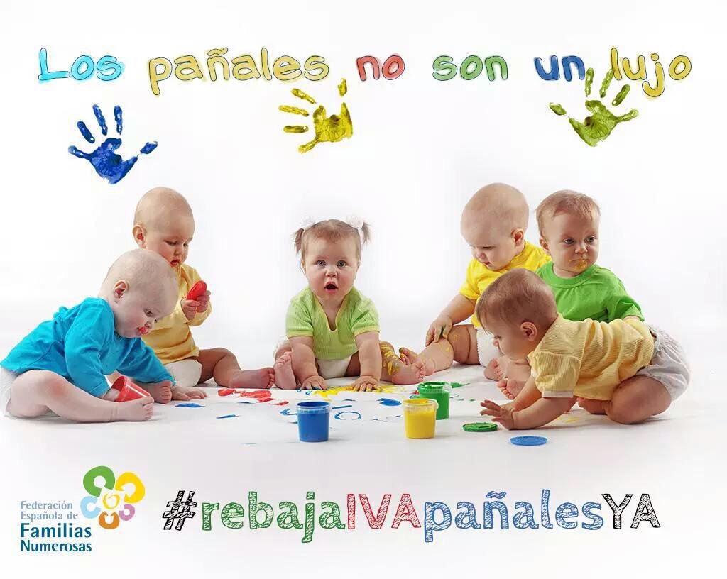 Campaña de la Confederación Europea de #FamiliasNumerosas @ELFAC3 lowervat.strikingly.com #RebajaIVApañalesYA