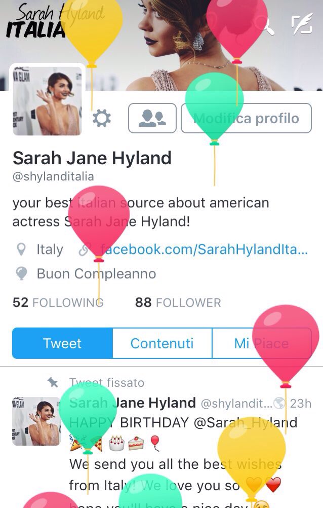 HAPPY BIRTHDAY SARAH JANE HYLAND!

Today celebs one year! thank you for your time    