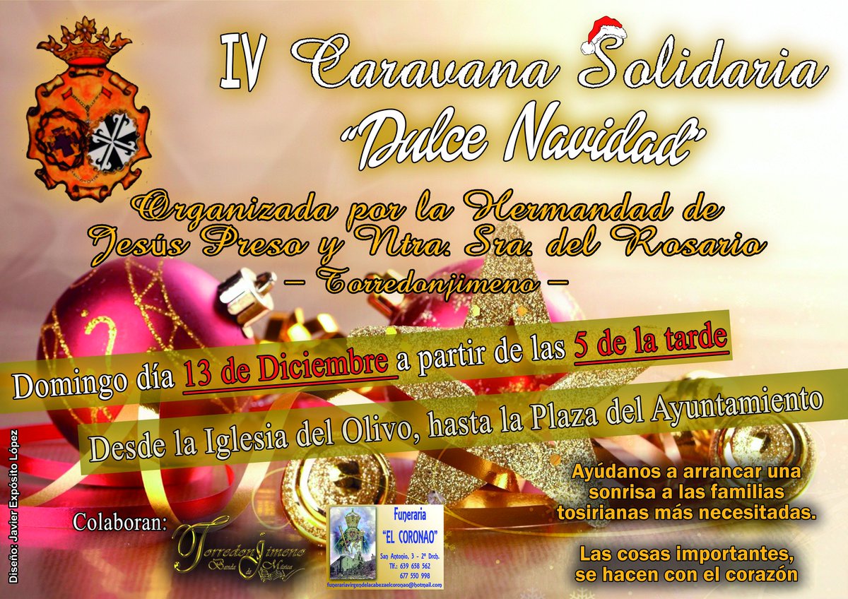 Caravana Solidaria que organiza la Hermandad, programada para el próximo 13 de Diciembre.