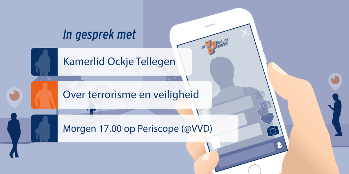 In gesprek met Kamerlid @ockjetellegen over terrorisme en veiligheid? Dat kan morgen via pscp.tv/VVD!