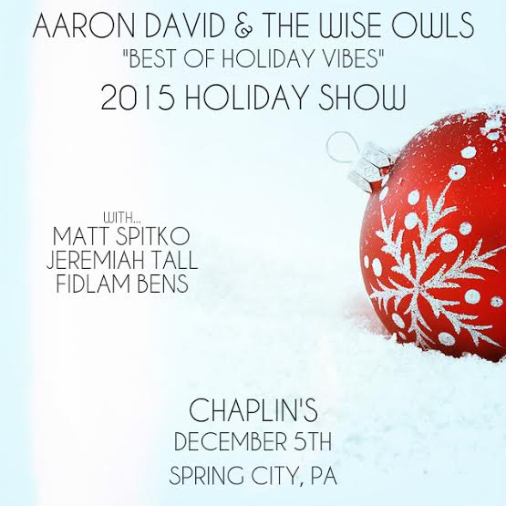 Cool #concert <a href="/Chaplinslive/">Chaplin's</a> on 12/5 with <a href="/TheAaronDavid/">Aaron David & T.W.O.</a>, <a href="/JeremiahTall/">Jeremiah Tall</a> and @matt_spitko. chaplinslive.com/aarondavid