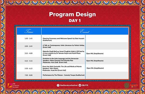 IBLF15's tweet photo. Ladies and Gentlemen, have a look at our schedule!
Day ONE of The First Ever IBA Literature Festival!
#ClickSignUp! https://t.co/zpPtnQxvS0