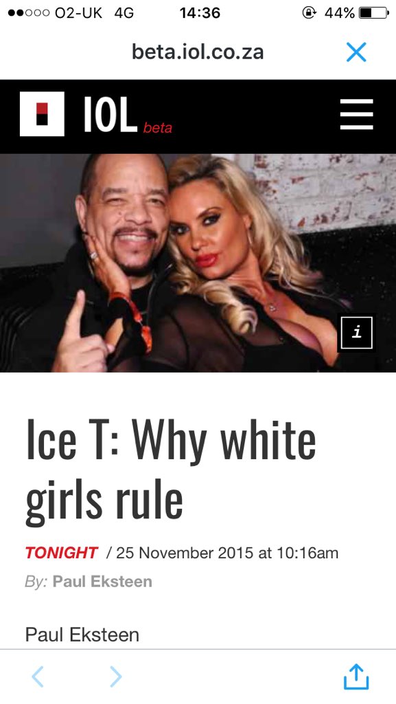 gabriel__sion's tweet photo. Why Ice T claims white girls rule. The level of stupidity in this, is astronomical. https://t.co/WP3orxzTl9 https://t.co/JrSwgaVyK6
