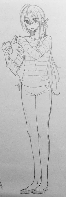 ながよちゃんにはこんな感じで待ち合わせ場所にいてほしい #しんけんイラスト 