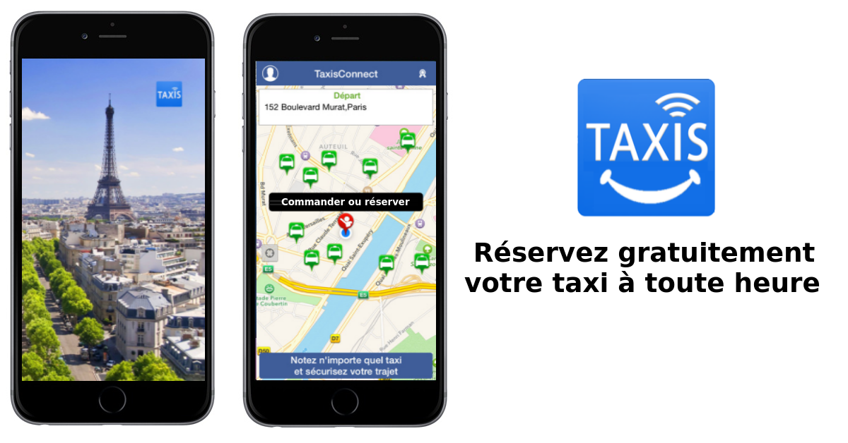 TaxisConnect's tweet photo. Nouvelle fonction gratuite : Vous pouvez réserver à l'avance votre taxi, à toute heure! Sans frais! https://t.co/4q1hoSbt9B