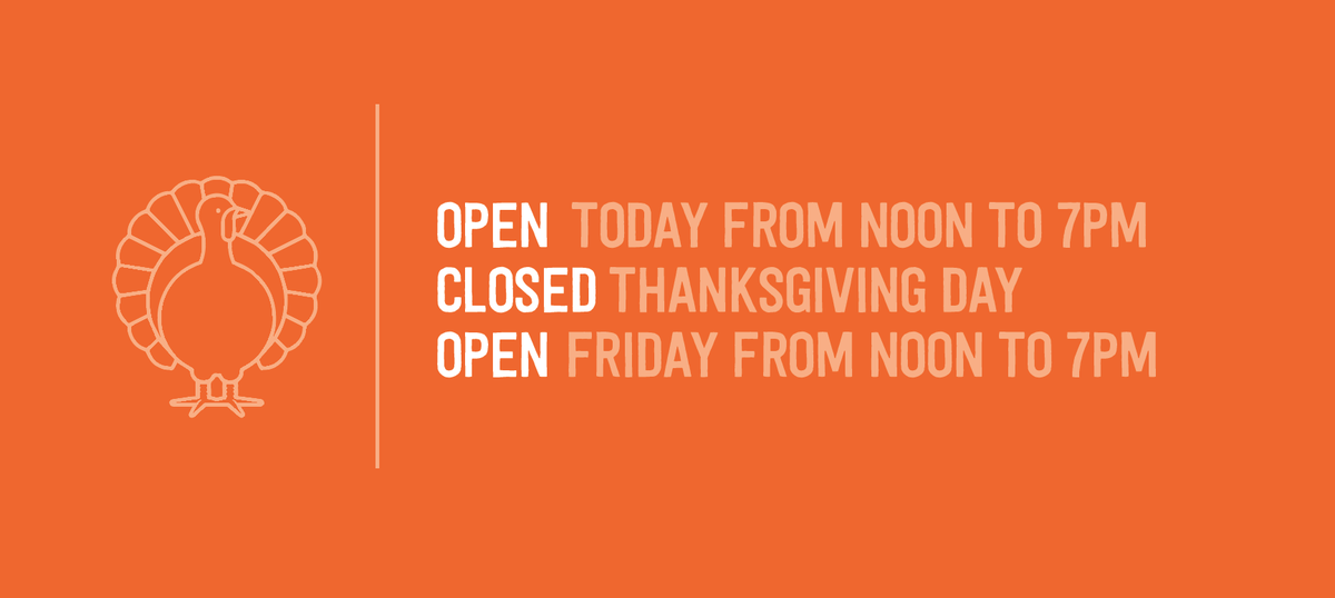 brewcamp's tweet photo. Open Today 12-7  /  Closed Tomorrow  /  Open Friday 12-7 https://t.co/HsKIsGOygs