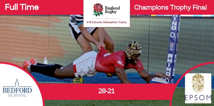 RFUComps's tweet photo. FULL TIME - @BSRugby1 28-21 @EpsomCollegeUK. BEDFORD SCHOOL ARE THE CHAMPIONS!! https://t.co/NPADD0hvwI