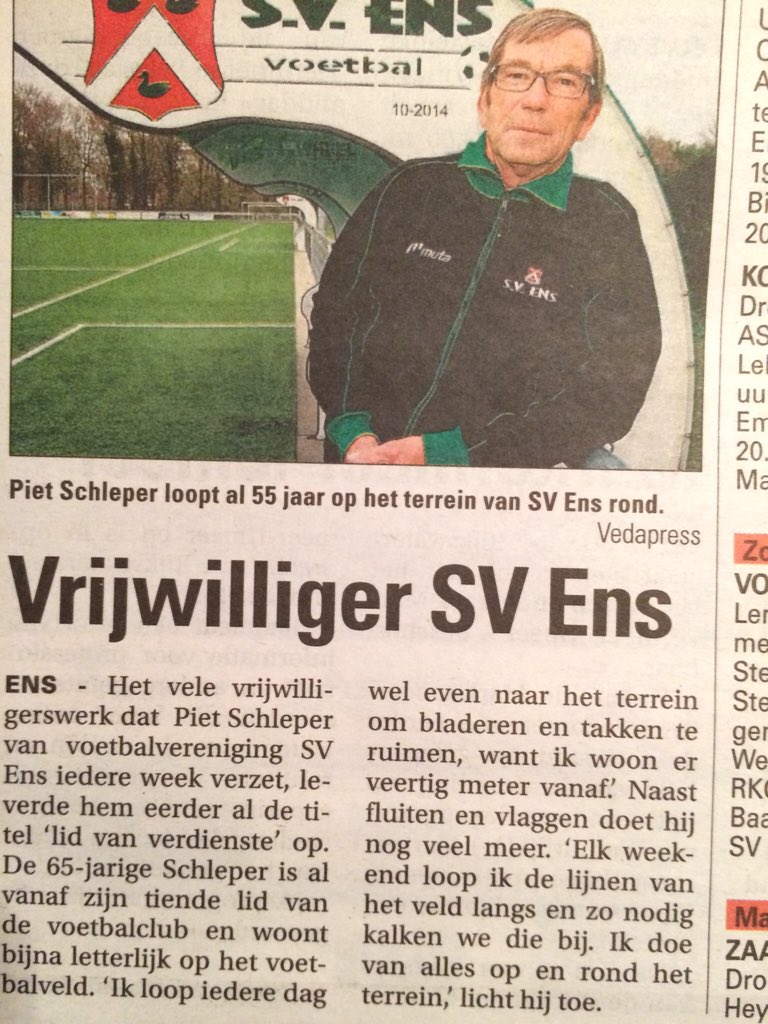 Onze Piet, een echte clubman <a href="/FlevoPost_nl/">FlevoPost</a>