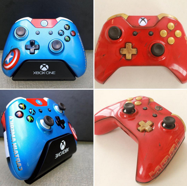 Xbox_Spain's tweet photo. ¿Con cuál te quedas? #IronMan #CapitánAmerica #XboxOne #MandoXbox https://t.co/ziMHepMWRA