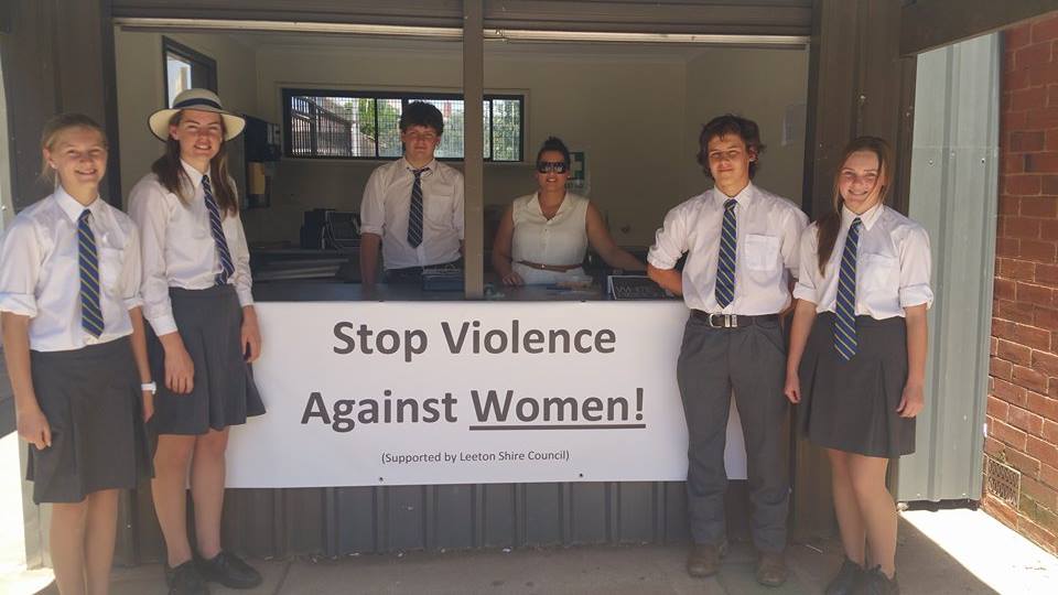 SRC at White Ribbon Day.They sold baked goods and white ribbons.Thank you to all who supported this wonderful cause
