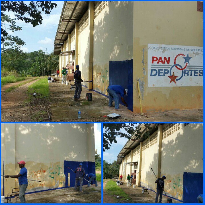 Gimnasio de La Palma de Darién recibe importantes trabajos de mantenimiento general con el apoyo de <a href="/senafrontpanama/">SENAFRONT PANAMÁ</a>
