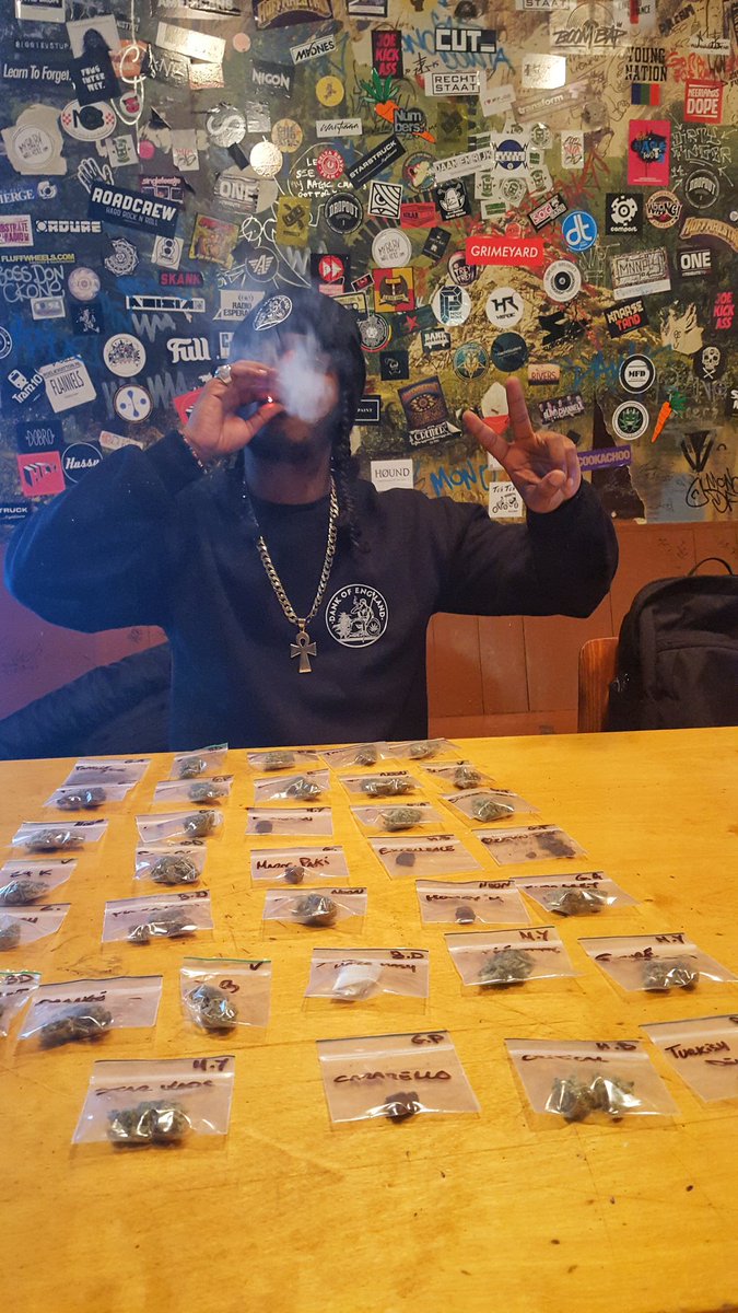 BlackTheRipper's tweet photo. Backstage at the #AmsterdamUnityCup tryna smoke all these judge sample packs before I hit stage 😤💨💨💨🍁🌍 https://t.co/khDX4OUwAJ
