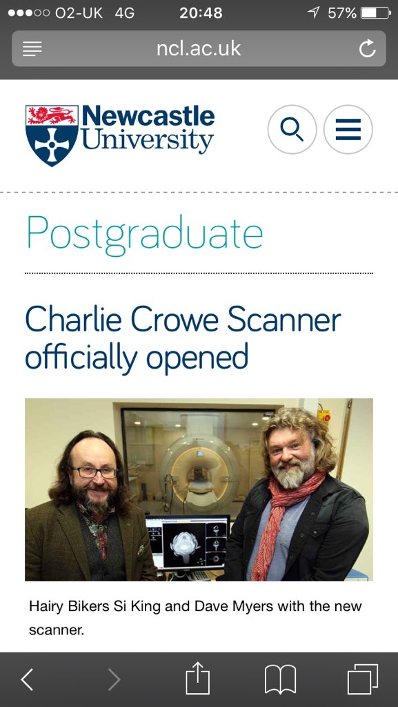 CroweAppealNUFC's tweet photo. @HairyBikers massive thanks to the Hairy Bikers for all their input and support for the #CharlieCroweScannerAppeal https://t.co/r3gyNAsSCs