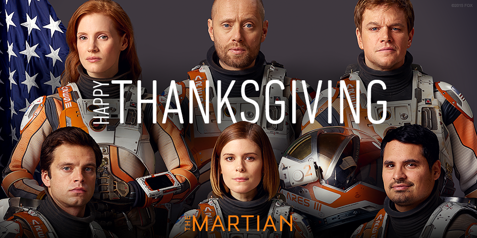 MartianMovie's tweet photo. Happy Thanksgiving, from the Ares III crew to yours. https://t.co/jEflIi2jL0
