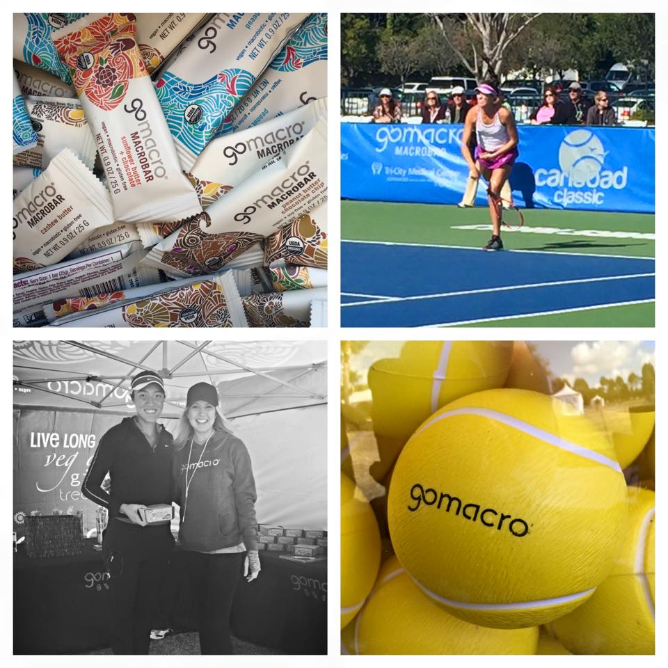 gomacro's tweet photo. Just watched #GoMacro fan Samantha Crawford win her round! #Carlsbad Classic #GoTennis #CleanFuelForAFullLife https://t.co/10pxXc2BZ2