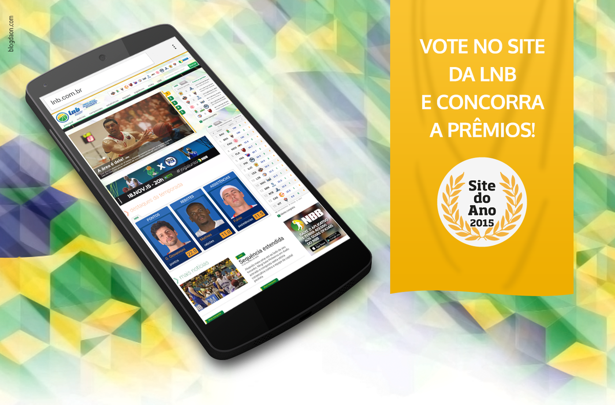 NBB's tweet photo. #SDA2015 Ainda dá tempo de votar no portal da LNB como o Site do Ano! E você também concorre a prêmios! https://t.co/xotPFQzy2N