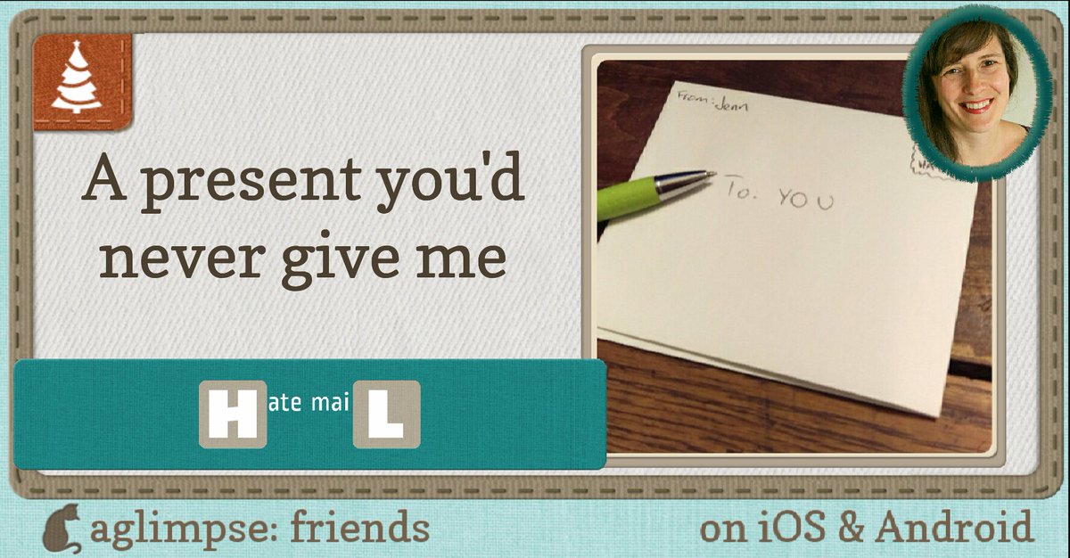 inquisiment's tweet photo. New challenge pack for #aglimpseFriends, Holiday Season! Don't give #hate. Send a fun photo challenge instead! https://t.co/joo9FWdScp