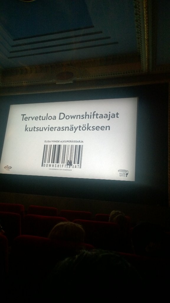 Jussi_M's tweet photo. #downshiftaajat enskari. Hienoa @ElisaOyj @yellowfilmtv #futuretelevision https://t.co/xp9Ch2vDAi