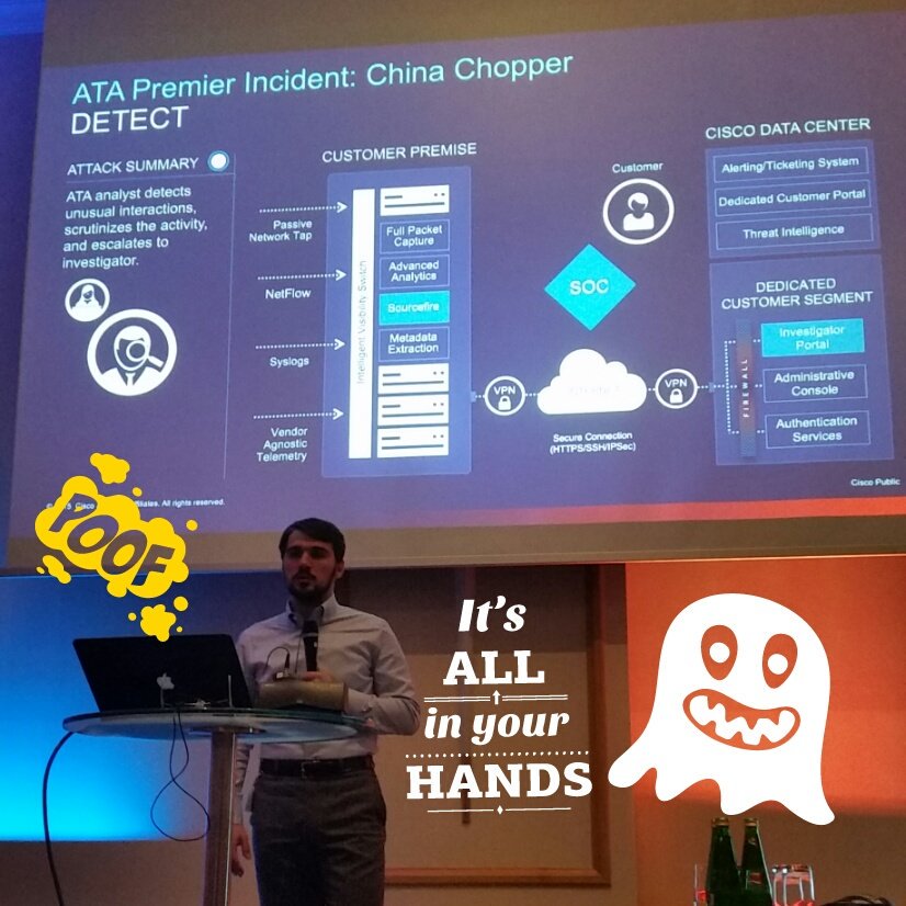 SStrzelak's tweet photo. @gapheu Gaph's laptop attacked by China Chpper #CiscoSEC https://t.co/VEoZ3djbMc