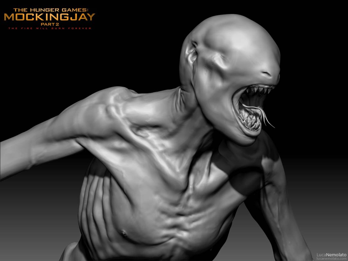 Luca Nemolato on Twitter: "#TheHungerGamesMockingjayPart2 concept model I  did for the #lizard #mutts #creaturedesign #monster #HungerGames #fan  https://t.co/E9BfIrfCX9" / Twitter