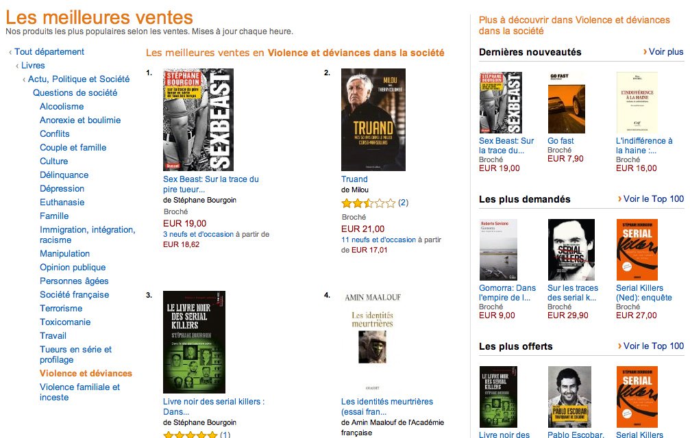 "Sex Beast" de Stéphane Bourgoin n°1 des ventes sur Amazon, le jour de sa sortie.
<a href="/EditionsGrasset/">Grasset et Fasquelle</a> #serialkiller