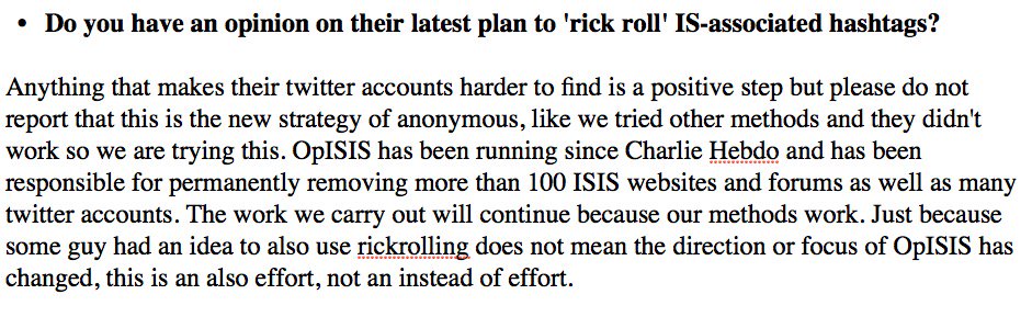 TorReaper's tweet image. PPL Been asking for my BBC interview in larger text, here you go! #GhostSec #OpISIS #FalseReporting @BBCNewsbeat