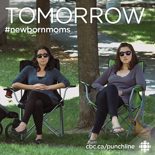 CBCComedy's tweet photo. A moment of peace! Time to return emails! Do laundry! Get started - nevermind, baby’s crying. #NewbornMoms tomorrow! https://t.co/qvMZJ9BGiG