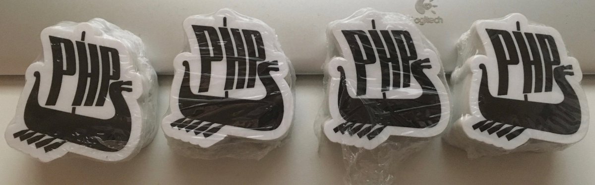 KristiansandPHP's tweet image. Stickers from @stickermule arrived today (5 days early). Thanks @CalEvans for recommending a good sticker supplier:)