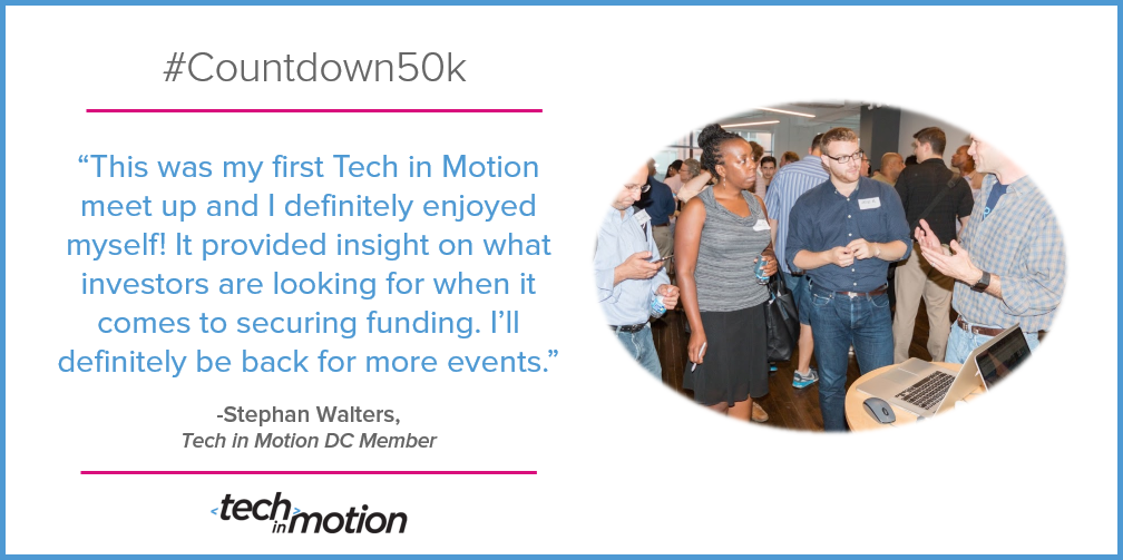 markjfeldman's tweet photo. Learn about topics like securing #investors and #funding. Join #TechinMotion #Countdown50K: https://t.co/NvpSqhSMAA https://t.co/4fTsMHsdsN