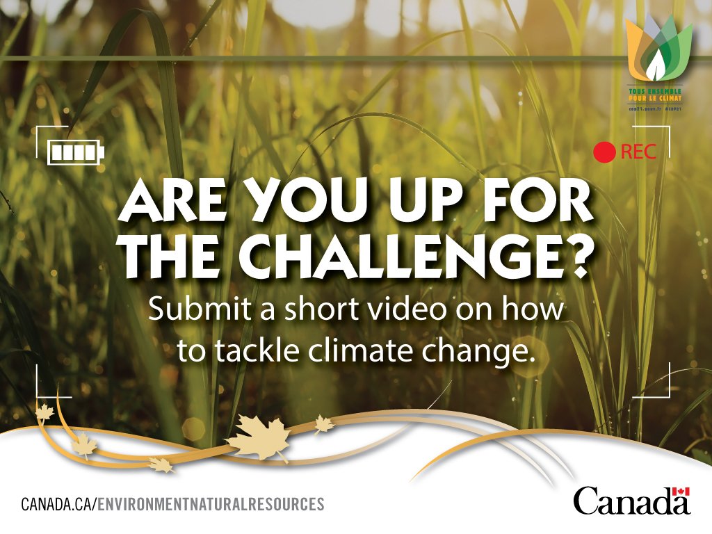 environmentca's tweet photo. Canadian Youth: @ec_minister McKenna needs your help. #GHG #ClimateChange #COP21Can https://t.co/w5siYO3Bek https://t.co/RKRWOS9r1v