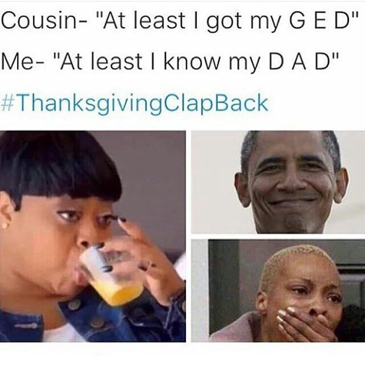 xsalonga's tweet photo. I CANNOT BREATHE #ThanksgivingClapBack 😭😂 https://t.co/P2h9HHEfBd