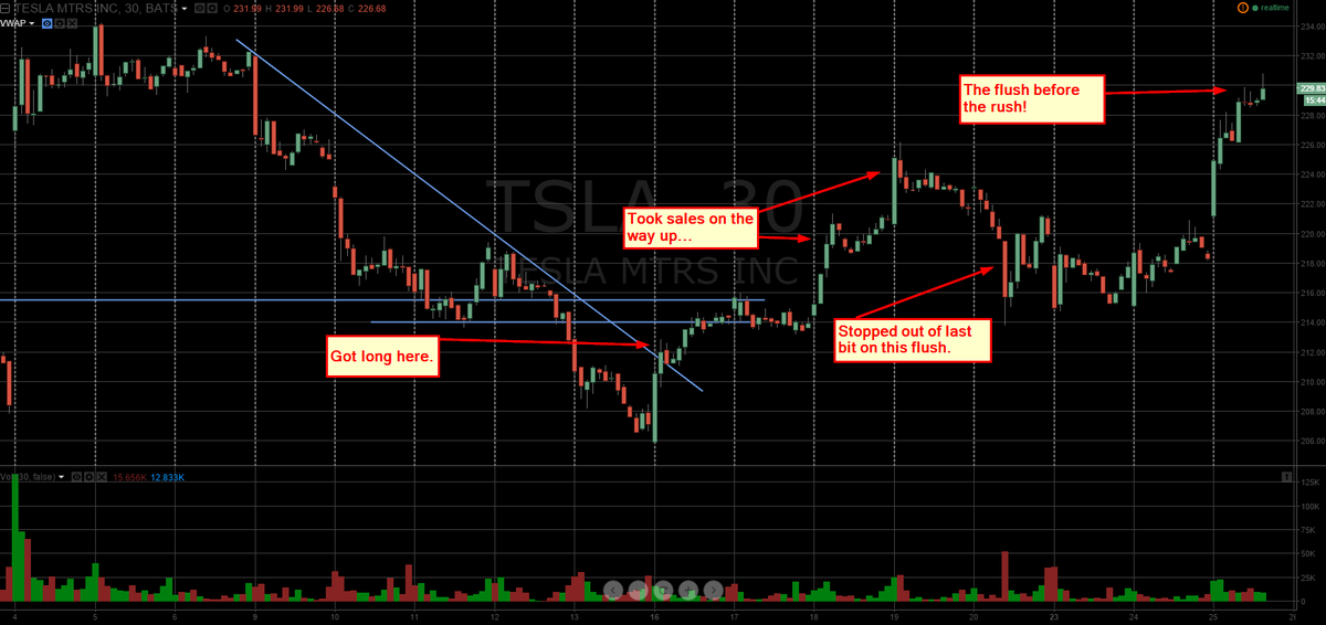 MarketPicker's tweet photo. Updated $TSLA chart. Apparently, the 11/20 dropout was the flush before the rush ;) #TradingRealities https://t.co/hA1Sb6af1g