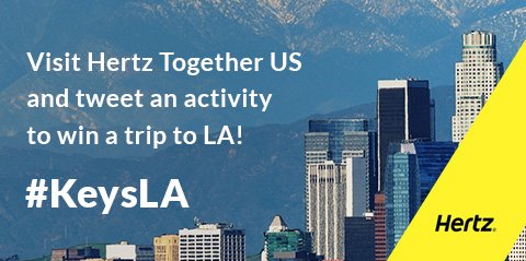 HertzUK's tweet photo. Share your favourite Hertz Together US activity to win a trip to LA! #KeysLA https://t.co/Hf3xPFJF3X https://t.co/U8LdDPVl7c
