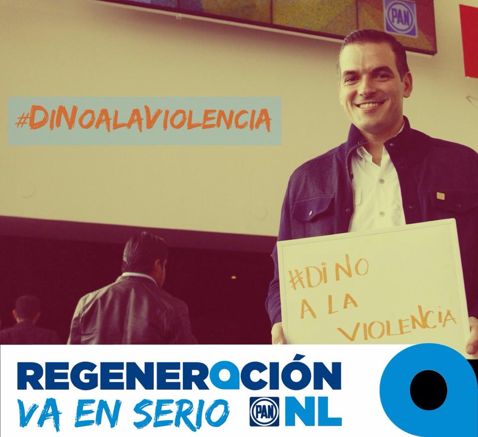 MauroGuerraNL's tweet photo. Se parte de la campaña impulsada por @PPMNLMX sube tu foto manifestando que estás en contra de la #ViolenciaDeGenero https://t.co/vS3hWKPFoi