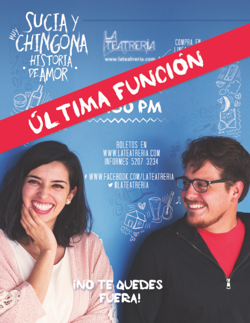 suciaychingona's tweet photo. Nos vamos! El lunes es la última función de SUCIA Y MUY CHINGONA HISTORIA DE AMOR! Compra tus boletos ya!! https://t.co/9HJm1zrLal
