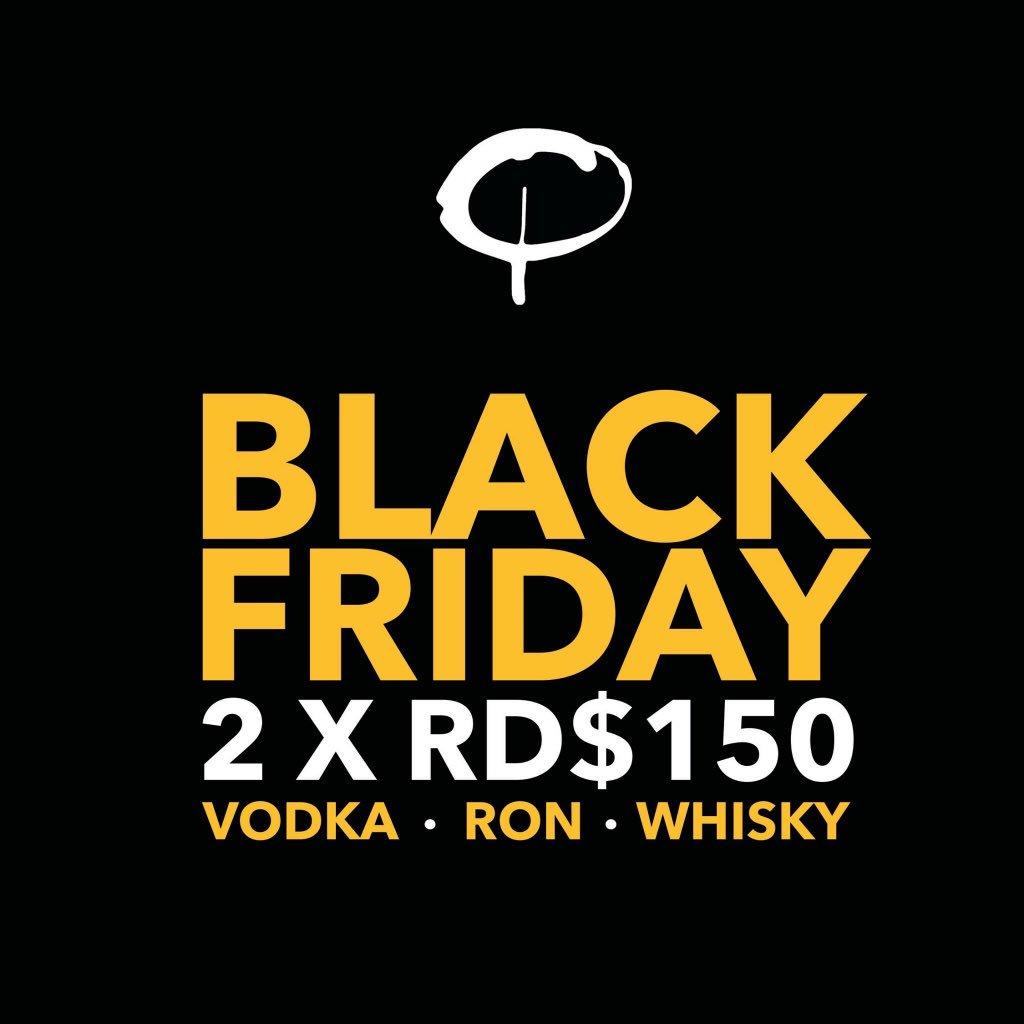 QuintanaBarRD's tweet photo. Black Friday Quintanero
2 tragos x $150
Vodka • Ron &amp; Whisky
7PM-12AM https://t.co/7cWtG2bzGC